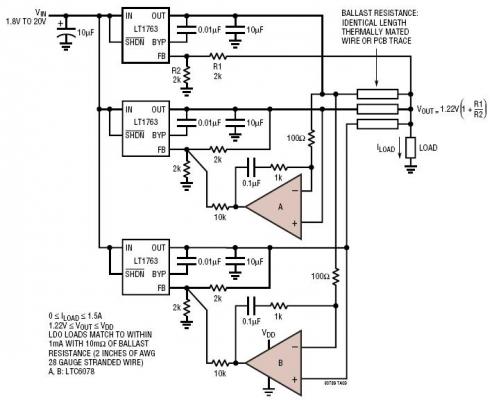 Paralleled Voltage Regulators with Balanced Load Sharing