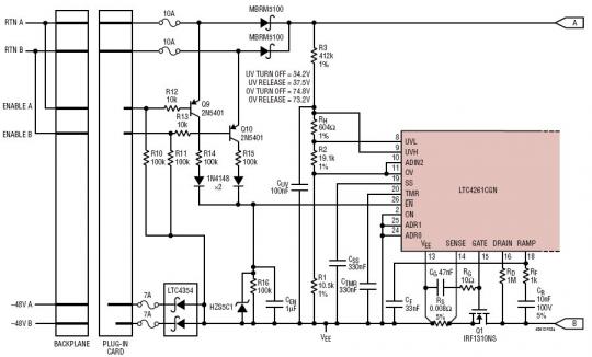 Part 1: 200W -48 AdvancedTCA Hot Swap Controller with I2C Input/Output Monitoring and Power Good Watchdog