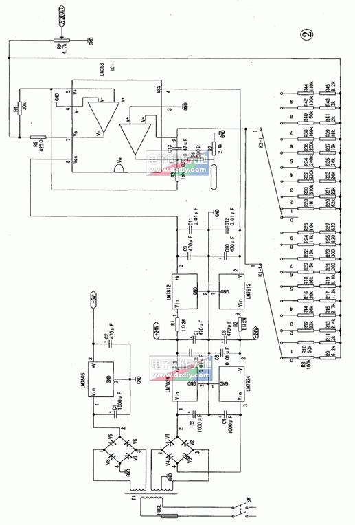 用运算放大器LM358制作超低频信号发生器电路图LM358 Low-frequency signal generator