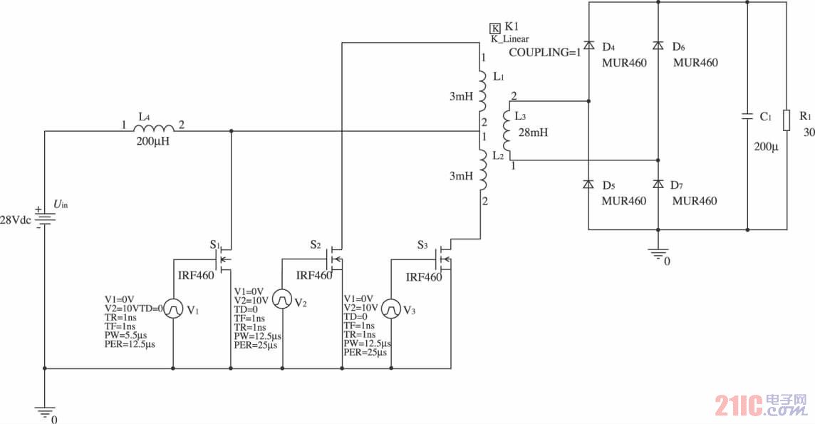 ͼ3 ��ѹ�任��·������·����ͼ
